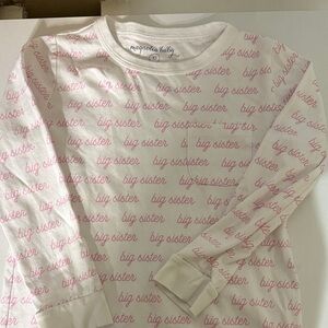 Magnolia Baby White and Pink 'Big Sister' Pajama Top